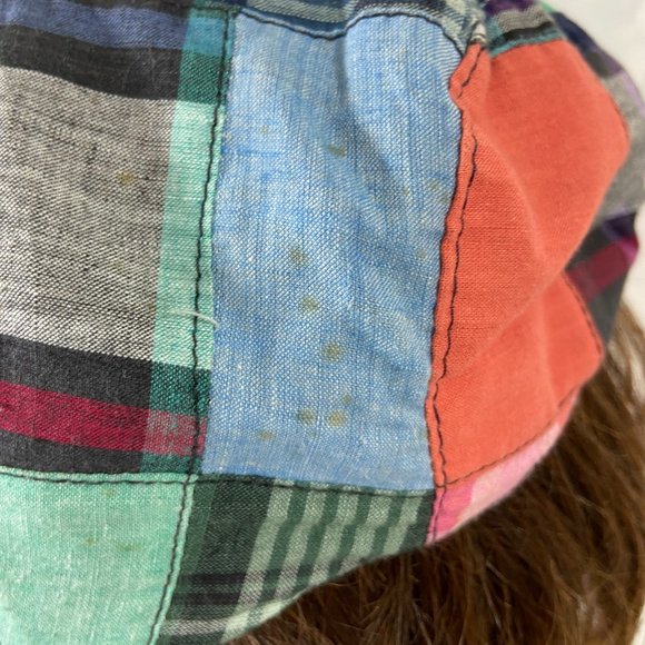 Vintage 60s Indian Madras Newsboy Cabbie Union Made Small Hat Cap - Picture 7 of 10